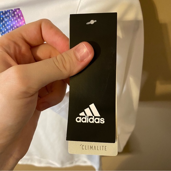 NWT White Girls Adidas Long Sleeve Shirt - Picture 4 of 7